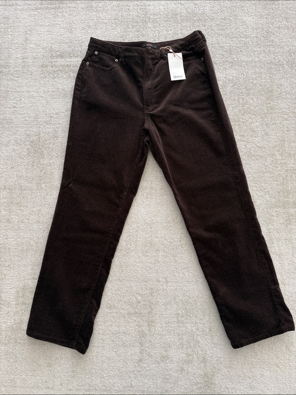 Quince Never Worn Dark Brown Straight Leg Corduroy Pants